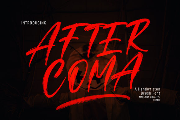 After Coma: A Creepy Brushed Display Font for Editorial Projects