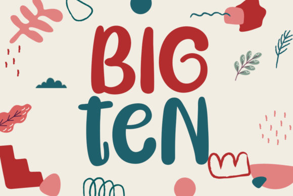 Big Ten: A Fun Display Font for Handmade Products