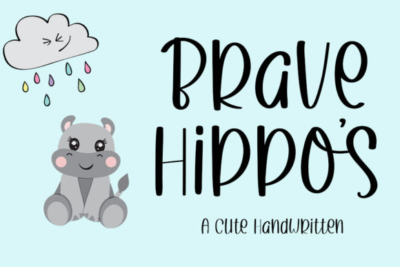 Brave Hippos Display Font for Creative Digital Design