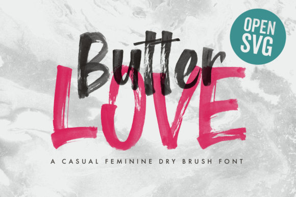 Butter Love: A Cool Brushed Display Font for Lively Brands