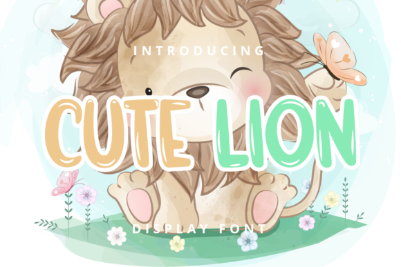 Cute Lion: A Playful Display Font for Kids and School Projects