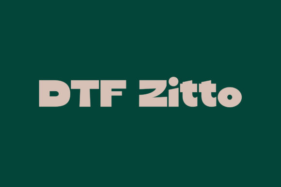 DTF Zitto: A Bold Display Font for Trendy Branding