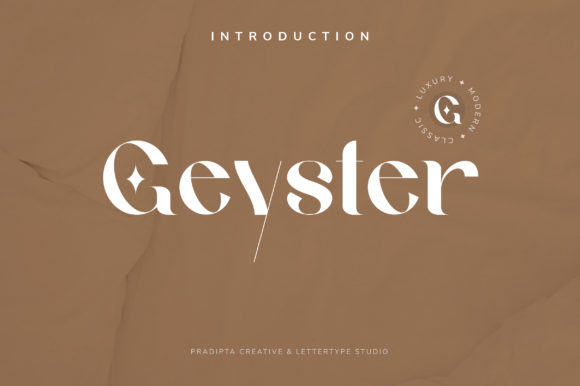 Geyster: A Stylish Display Font for Campaign-Ready Headlines