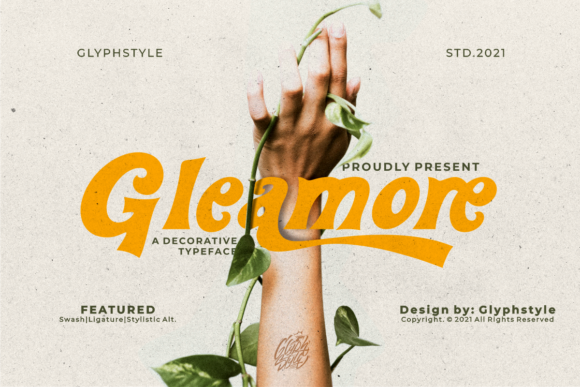 Gleamore: A Bold Display Font for Confident Branding