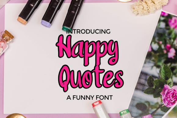 Happy Quotes: A Chic Display Font for Crafters and Makers