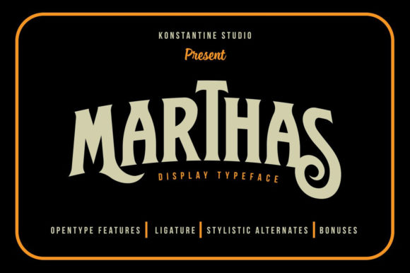 Marthas: A Bold, Rough-Textured Display Font for Standout Branding