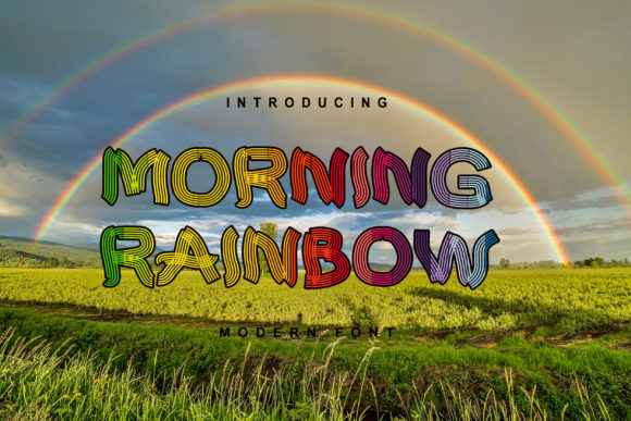 Morning Rainbow Display Font for Playful Editorial Design