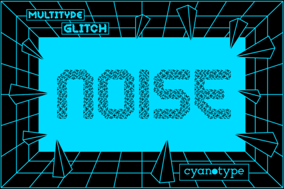 MultiType Glitch Noise Pixel Display Font