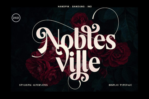 Noblesville Font for Romantic, Elegant Display Typography