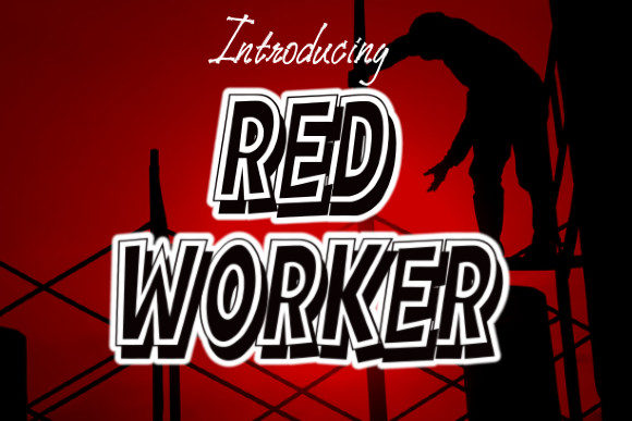 Red Worker: Sharp Display Font for Modern Web Layouts