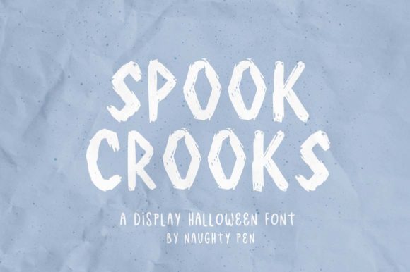 Spook Crooks Font for Halloween Craft Projects