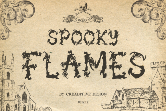 Spooky Flames Font for Halloween Campaigns
