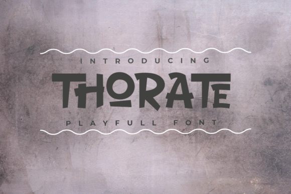 Thorate Display Font for Playful, Cartoon-Like Design