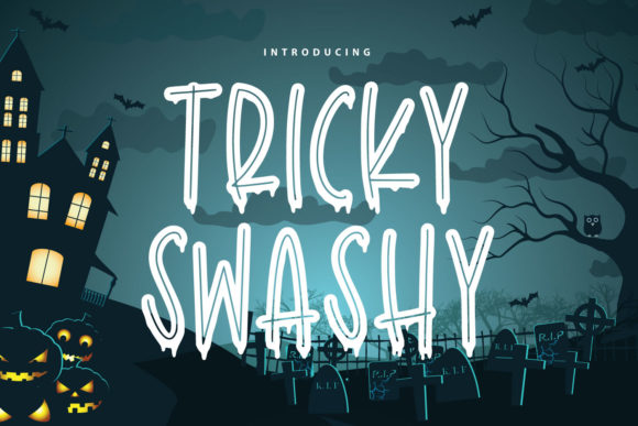 Tricky Swashy: A Spooky Display Font That Elevates Halloween Design