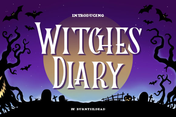 Witches Diary: A Magical Display Font for Editors