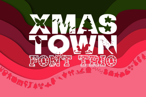 Xmas Town Trio Font: A Display Font for Joyful Editorial Moments
